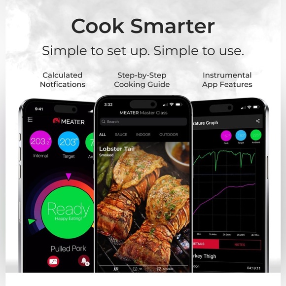 MEATER Block: 4-Probe Premium WiFi Smart Meat Thermometer | for BBQ, Oven, Grill - Picture 3 of 13